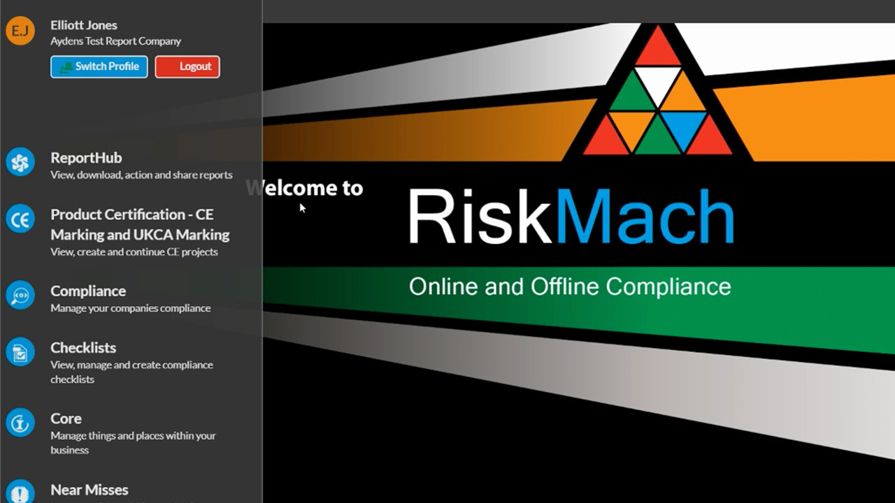 RiskMach dashboard